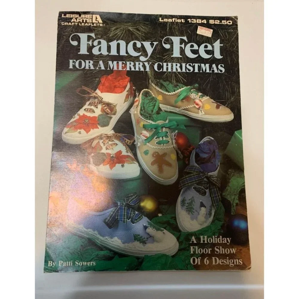Vintage 2 Pieces Fancy Feet Holiday Pattern Leaflets for Sneaker Art 1992